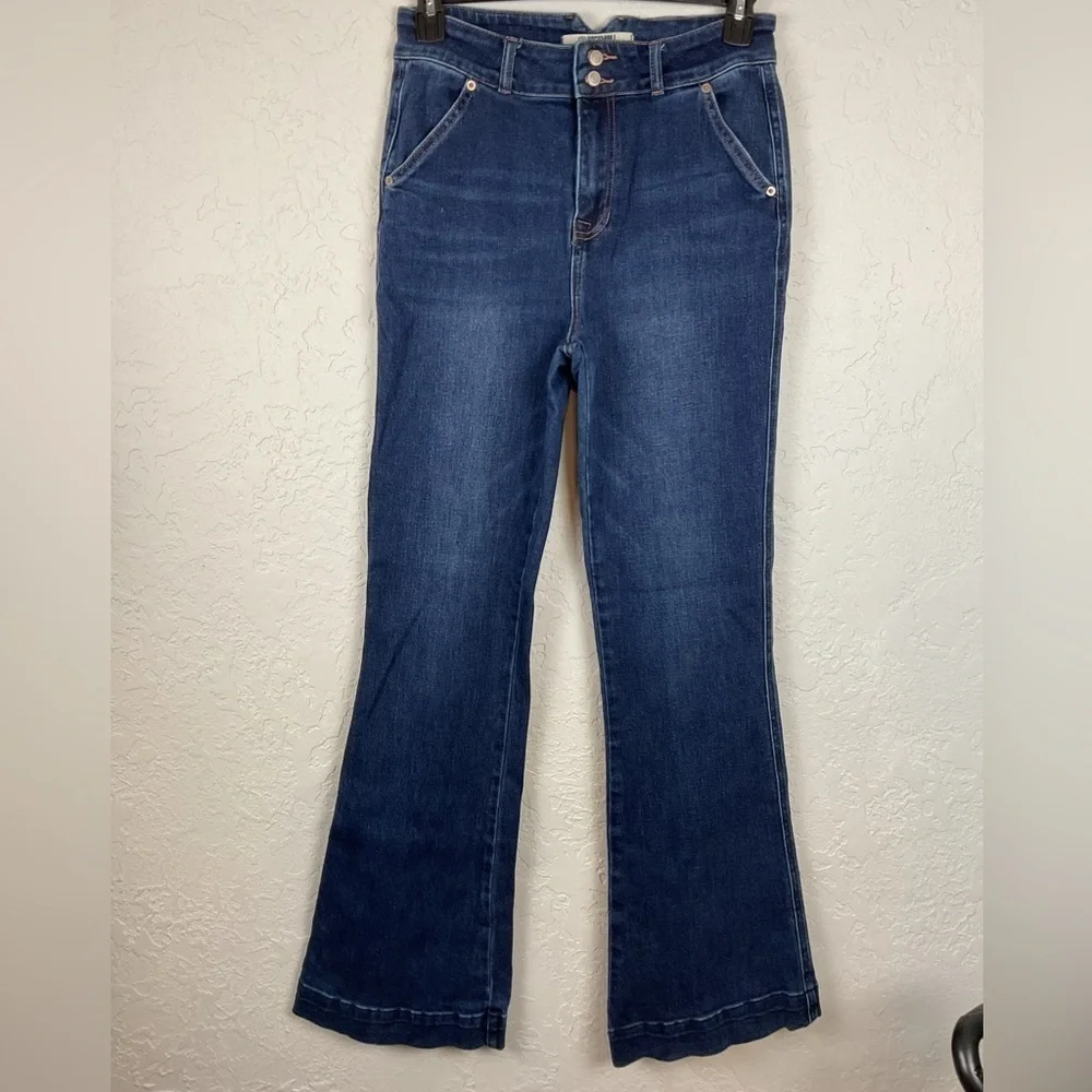 Rock and Roll High Rise Trouser Dark Denim Jean Size 30/36 - Picture 3 of 13